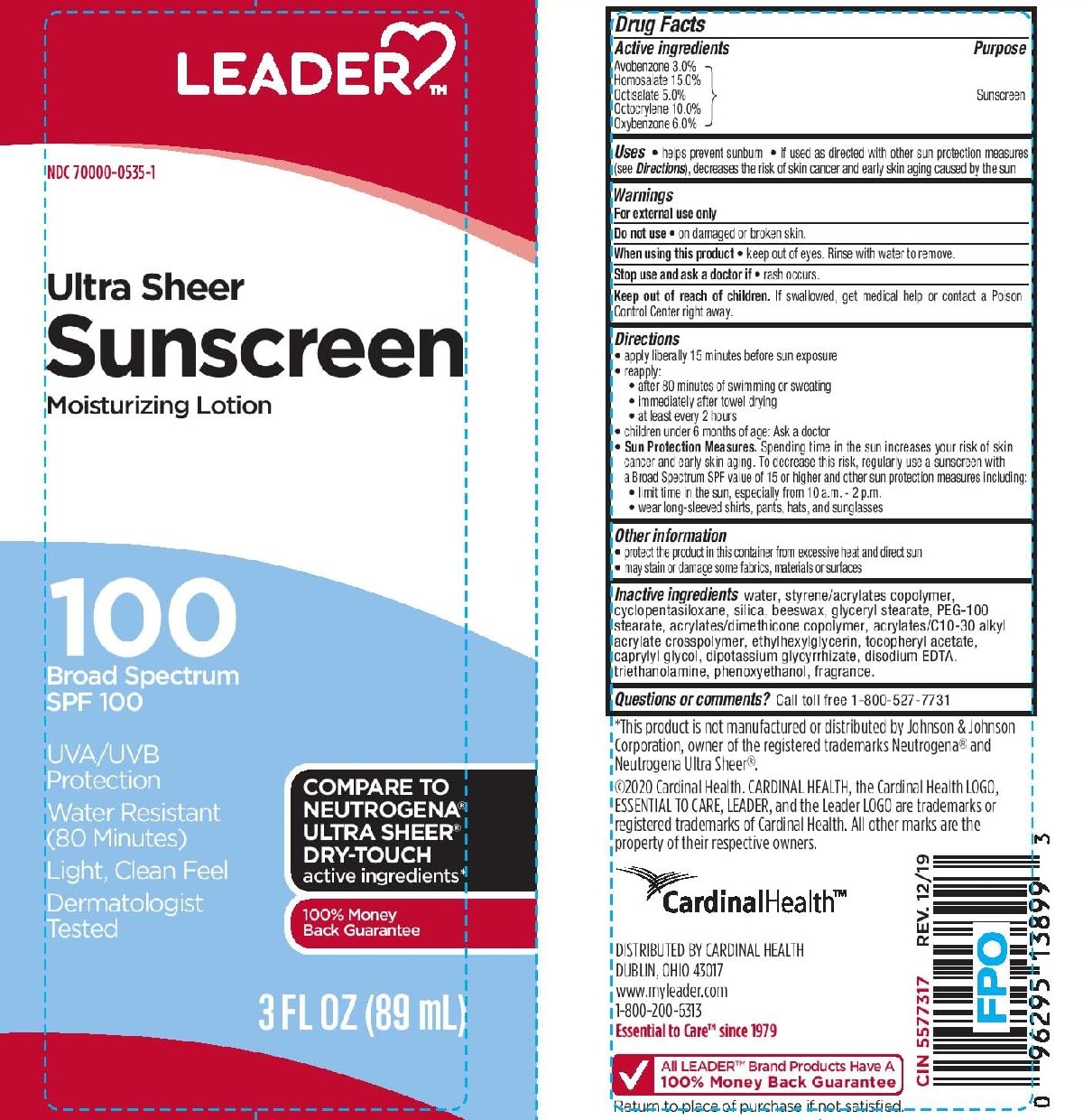 Leader Travel Sunscreen SPF 100+, Ultra Sheer Dry-Touch Water Resistant and Non-Greasy Lotion with Broad Spectrum SPF 100+, 3 Fl Oz (2)