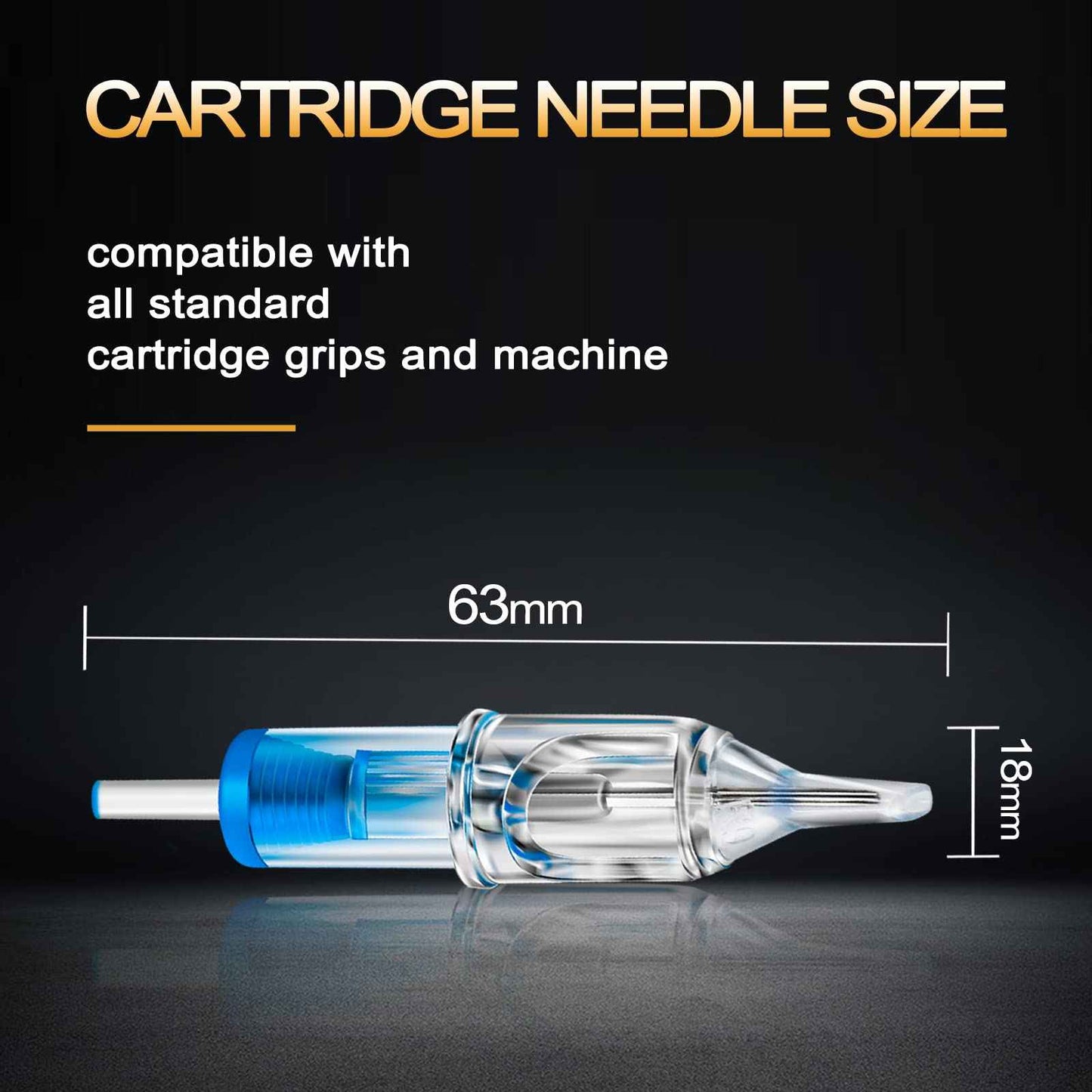 Yuelong 100pcs Tattoo Cartridges Needles Assorted - New Cartridges Needles with Membrane Mix Round Liner 3RL 5RL 7RL 9RL 11RL Needles with Membrane for Tattoo Artist