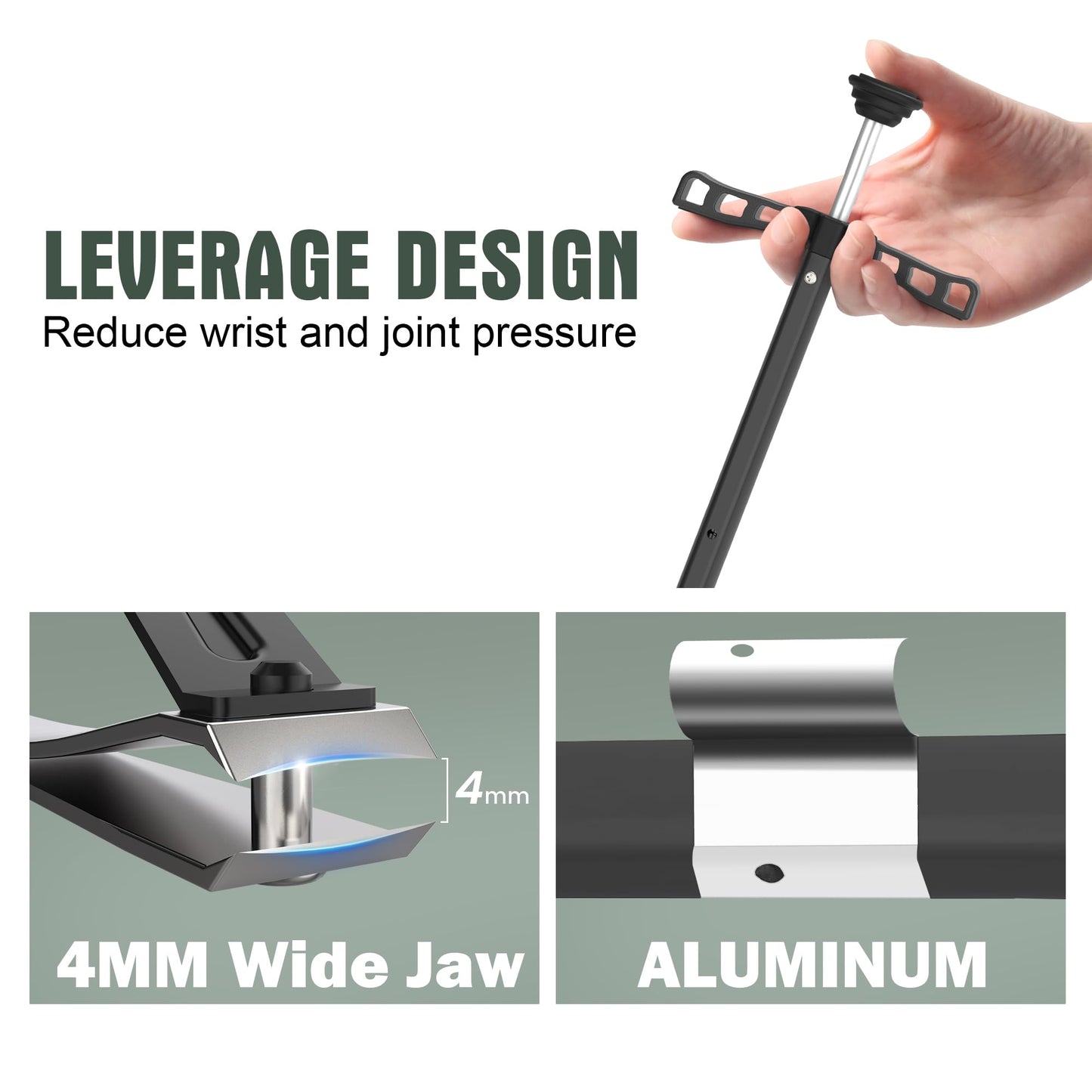 Foldable Extended Long Handle Toenail Clippers with Magnifier-4mm Wide Jaw & Ergonomic Design for Seniors, Arthritis& Limited Mobility | Heavy-Duty, No-Bend Trimming, Tool-Free Foldable (32" Black)