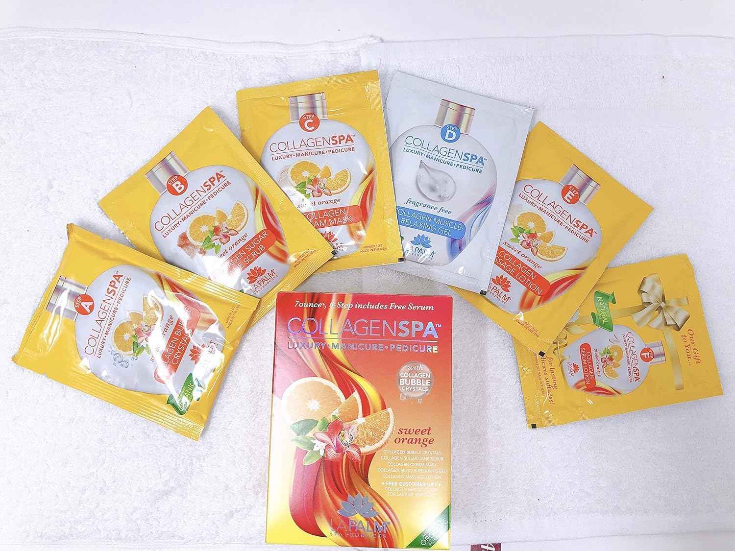 LaPalm Collagen Spa Luxury Manicure and Pedicure with Collagen Bubble Crystals - Mix of 6 Scents