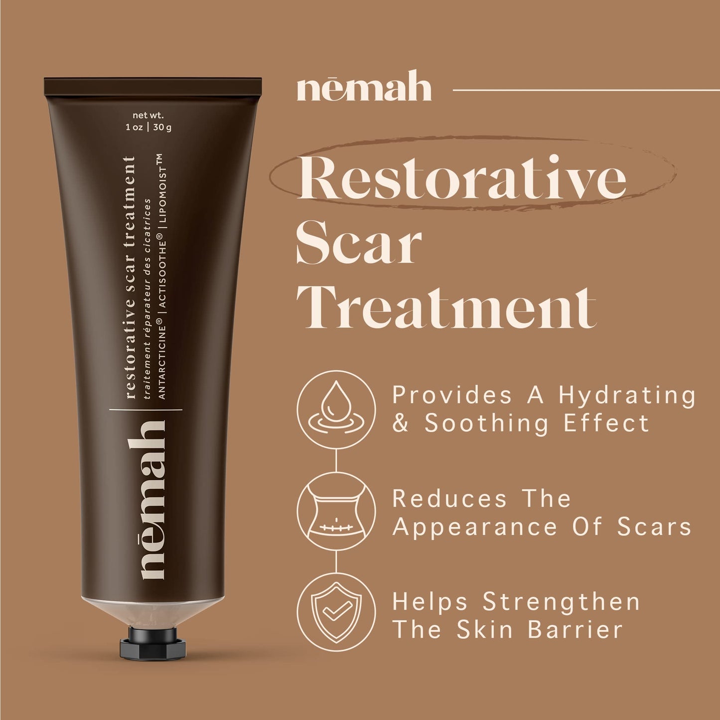 Nemah - Restorative Scar Treatment - C Section Scar Treatment for Postpartum Scar - Dual-Action Maternity C Section Scar Cream & Acne Scar Treatment - Vegan & Cruelty-Free - 1 oz.