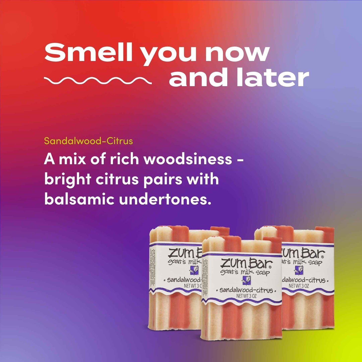 Indigo Wild Zum Goat's Milk Soap Bar - Bar Soap for Hands & Body Made with Essential Oils - 3 oz - Sandalwood-Citrus (6 Pack)