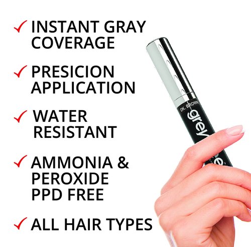 Root touch up, temporary hair color to cover gray hairlines, eyebrows, Mustache & Beards Greyfree 2 PACK (DARK BLONDE)