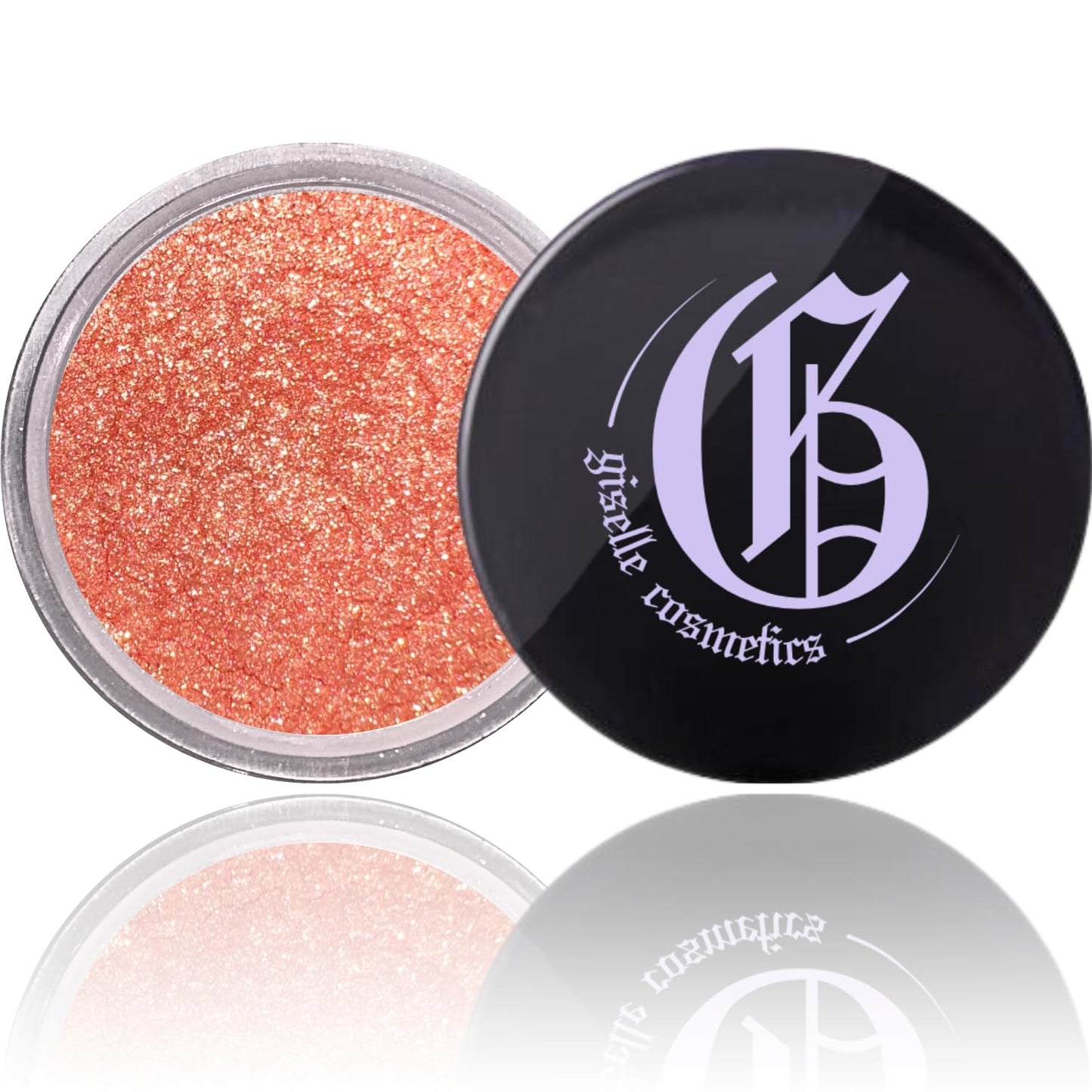 Giselle Cosmetics Orange Diamond Loose Powder Organic Mineral Eyeshadow - Non-Toxic, Talc-Free Makeup Kit with Copper, Bronze, Gold Shimmer & Light Orange Tones - Loose Pigment & Glitter Eyeshadow