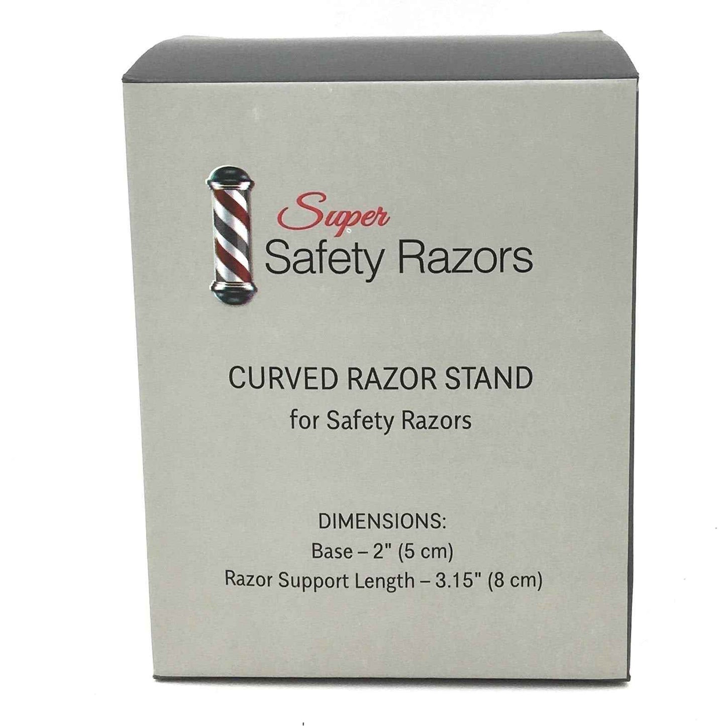 Super Safety Razors, Curved Chrome Razor Stand – All-Metal Chrome-Plated Holder for Safety Razors with Handle Length 80 mm & Up – Sleek Finish & Sturdy Design