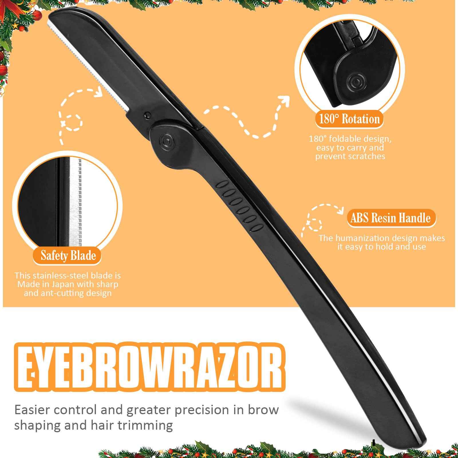 Yougai Tweezers Set,9 Pcs Professional Stainless Steel Tweezer Kit-Great Precision Eyebrow Tweezers for Ingrown Facial Hair with Leather Travel Case as Stocking Stuffing Gifts