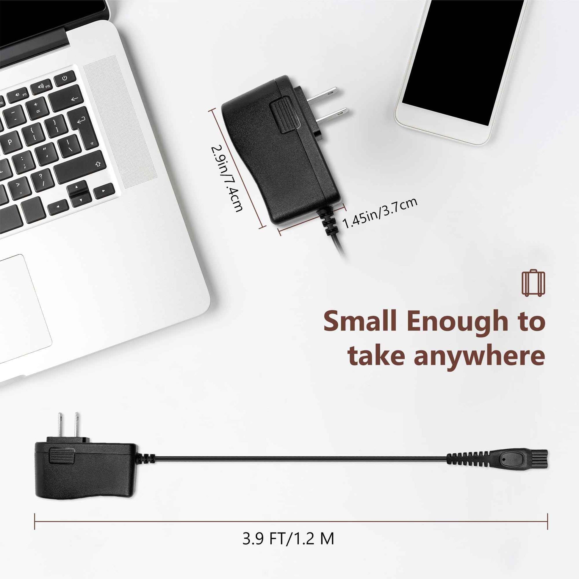 15V Replacement Power Cord for Philips Norelco Shavers & Beard Trimmers - Compatible with HQ8505, 7000, 5000, 3000, 9000 Series, MG5750, MG7750, S1560, OneBlade & More - 3.9FT Charging Adapter