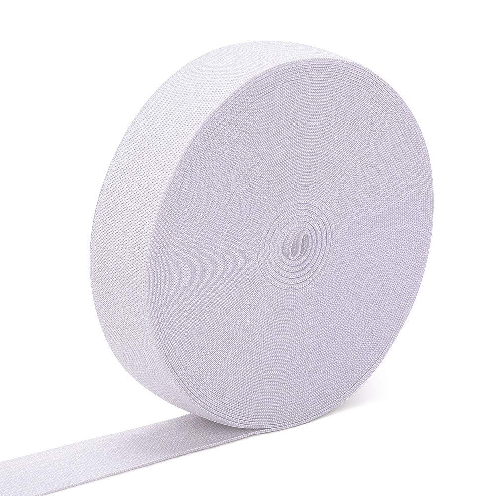 Airisoer Elastic Bands for Sewing 1 Inch 32 Yards White Knit Elastic Spool High Elasticity