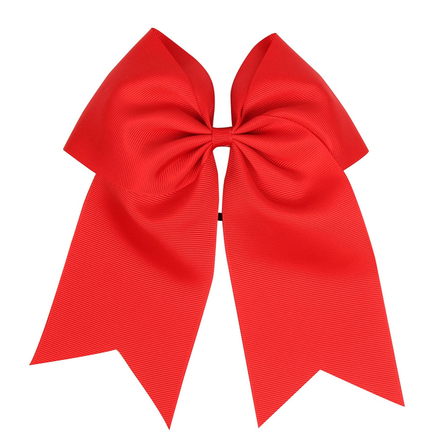 Girls Hair Bows Ponytail Holder Elastic Hair Ties,Large Cheer Hair Bows(FD3) (Red+Orange)