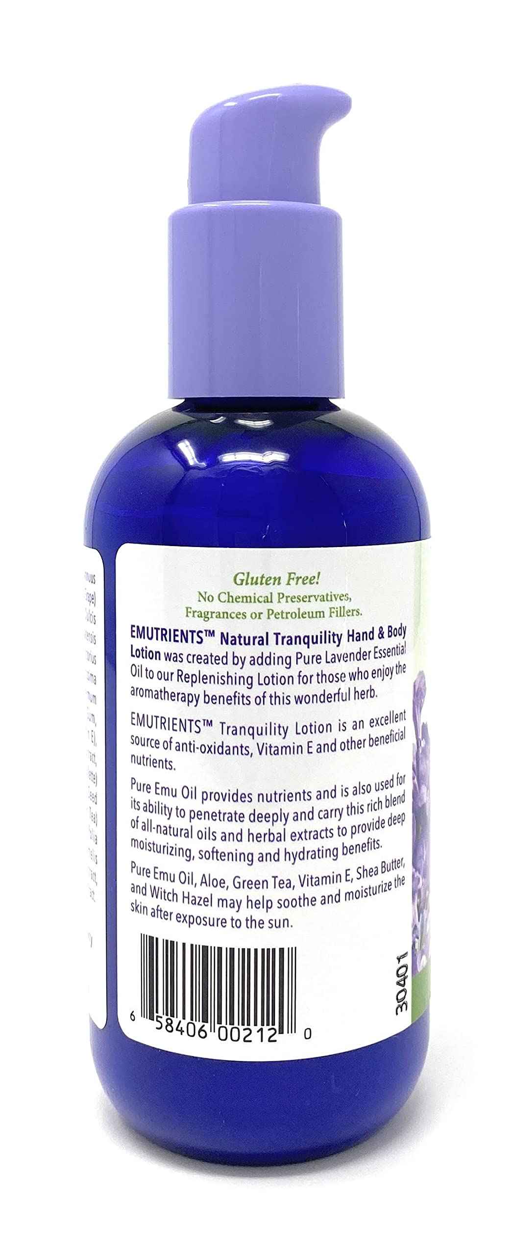 Montana Emu Ranch - Tranquility Hand and Body Lotion 8 Ounces - Made with Pure Lavender and Pure Emu Oil