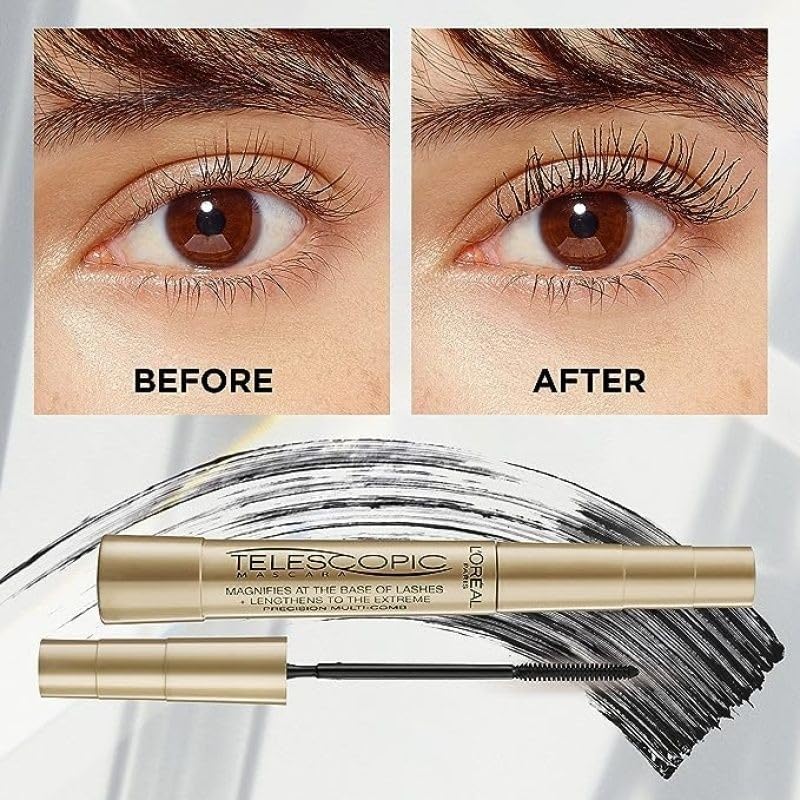 L'Oreal Paris Telescopic Mascara Black 8ml - 2 Pack