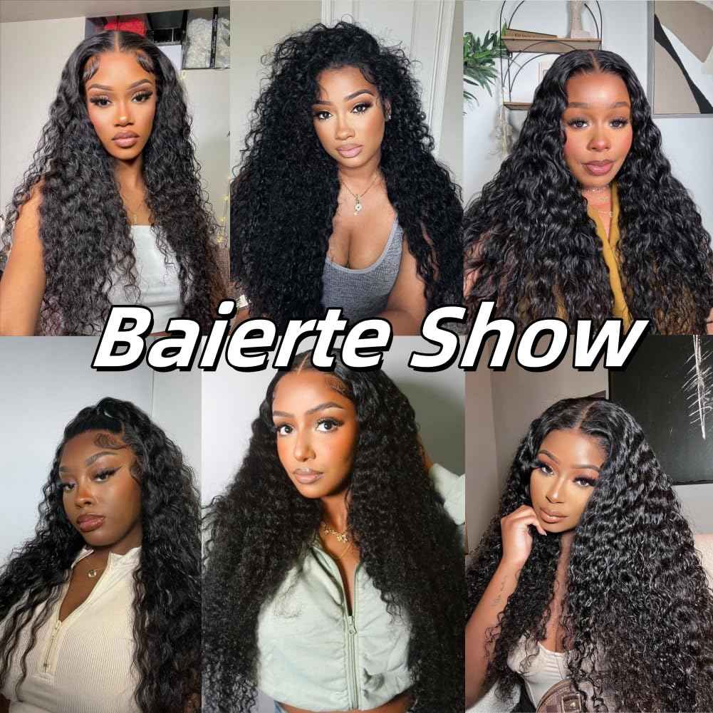Water Wave Human Hair Bundle 24 Inch 12A Double Silky Soft Weft Curly Bundles Wet And Wavy Braidable Brazilian Hair For Women As Extensions