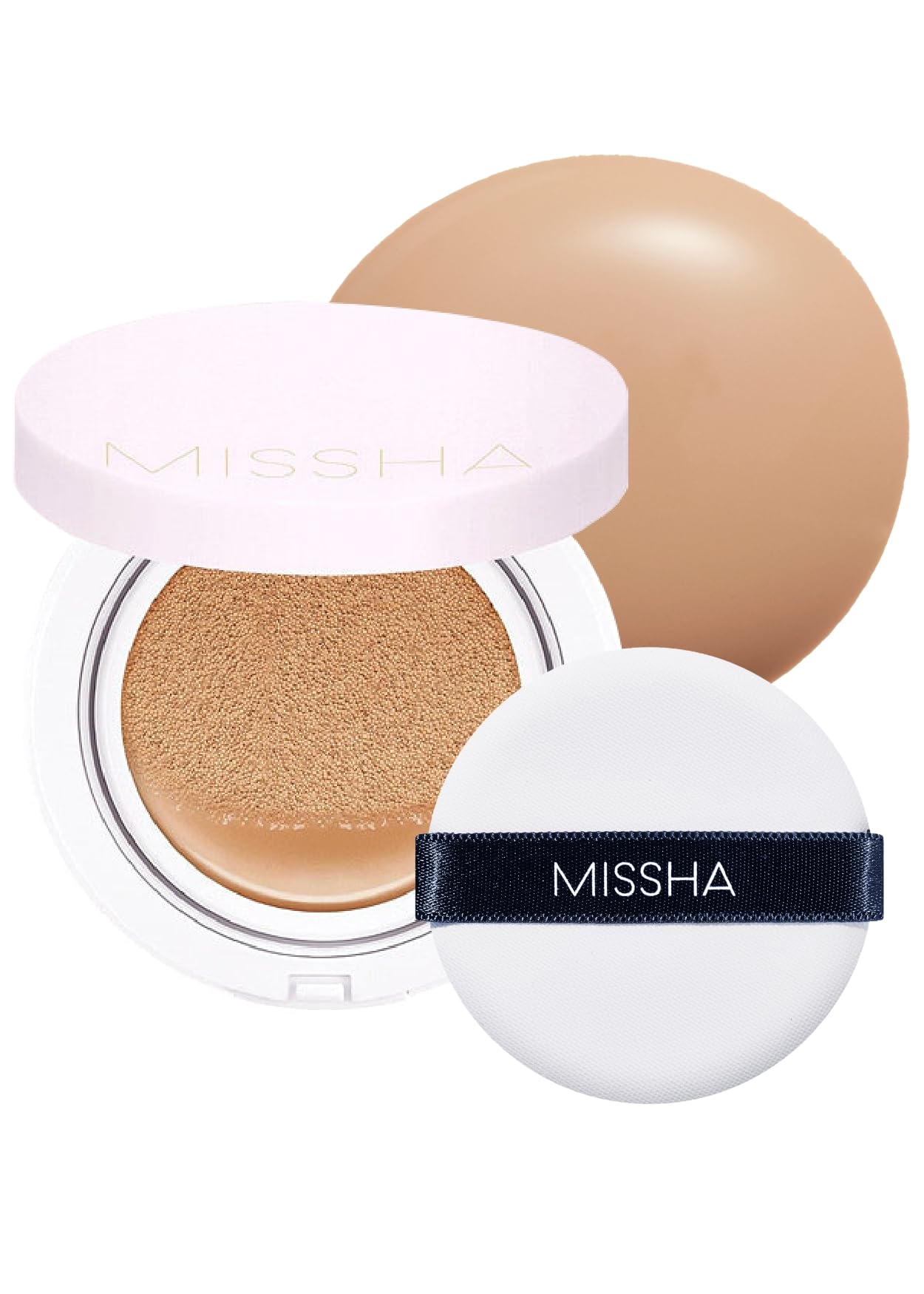 MISSHA Magic Cushion Foundation No.27 Honey beige for medium/tan skin - Flawless Coverage, Dewy Finish, Easy Application for All Skin Types