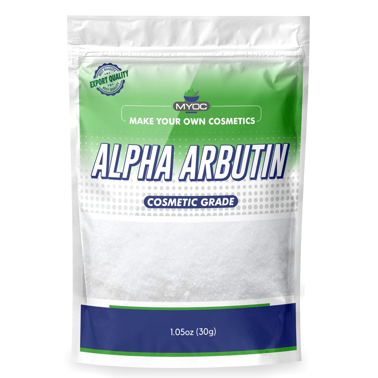 Myoc Alpha arbutin Powder-30gm 100% Pure Cosmetic Grade Raw Material with no adulterants For DIY and skincare industrial use- Skin Serums & Toners/manage dark spots, Promotes clean & clear skin