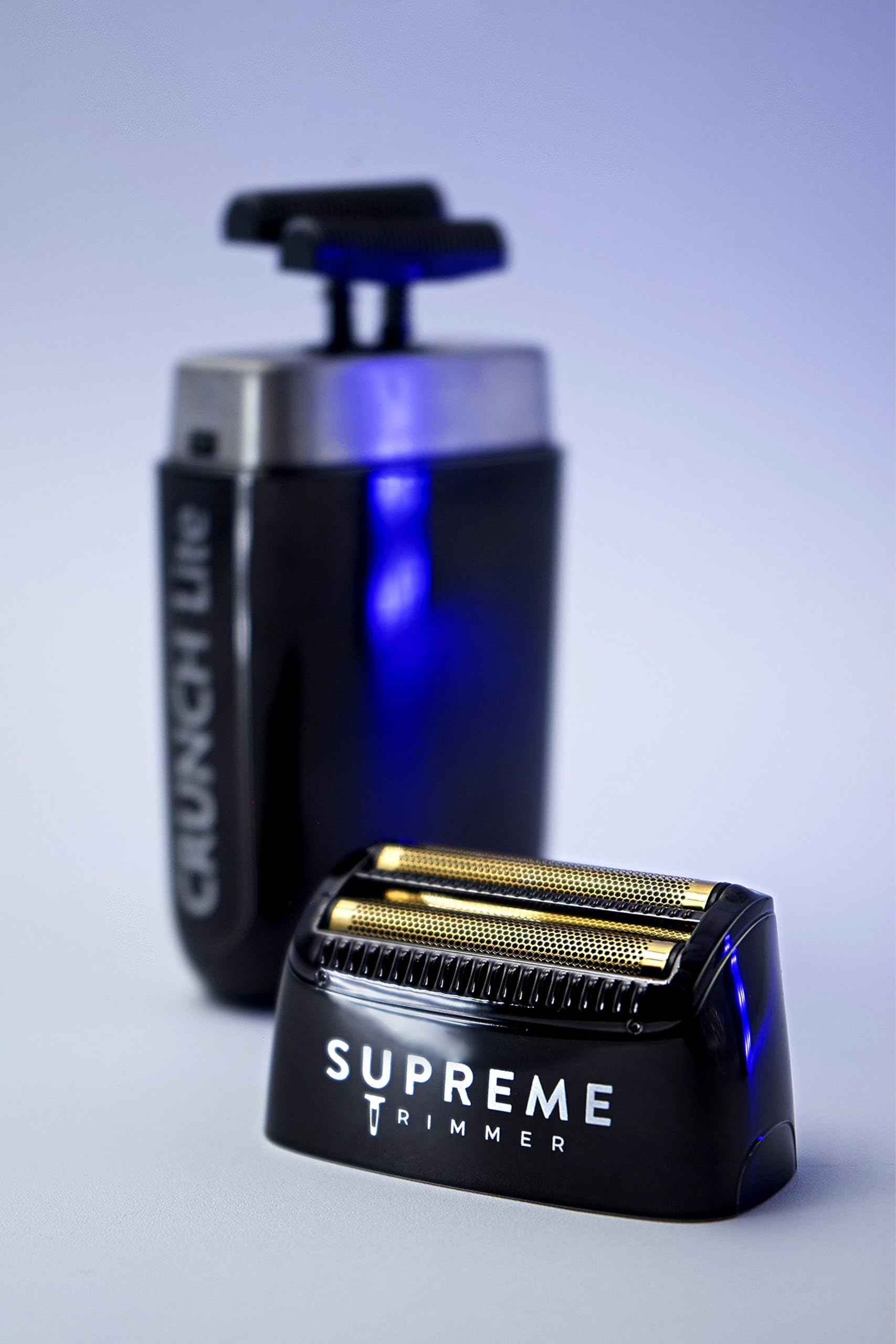 Supreme Trimmer Crunch Lite STF600 | Professional Double Foil Shaver for Men | Cordless & Corded, 60 Min Runtime, Hidden LED Display | Barber Face & Head Finishing Razor