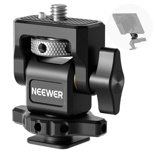 NEEWER Camera Monitor Mount with Cold Shoe, Anti Twist 1/4" Screw for 5" & 7" Field Monitor Compatible with Atomos Ninja V, 360° Swivel & Adjustable 180° Tilt Damping, Compatible with SmallRig, MA006