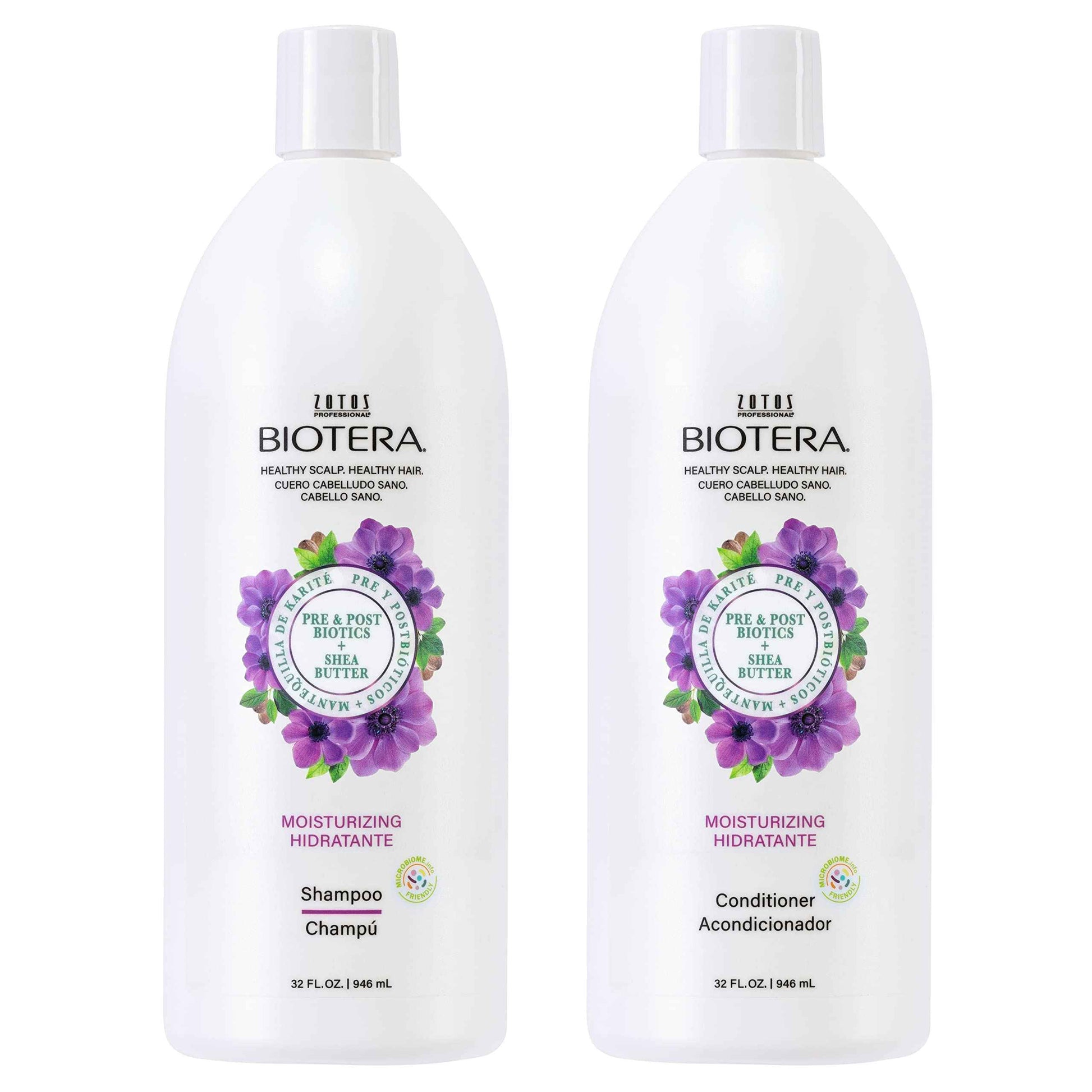 BIOTERA Moisturizing Shampoo and Conditioner Set | Hydrates & Moisturizes Dry, Medium, Fine Hair | Microbiome Friendly | Vegan & Cruelty Free | Paraben Free | Color-Safe | 32 Fl Oz