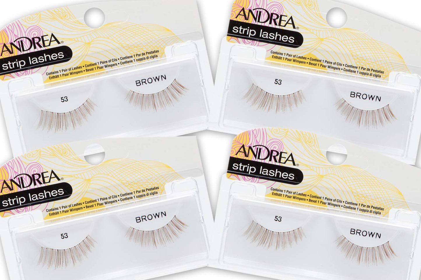 Andrea False Lashes Style 53 - Brown 4 pairs