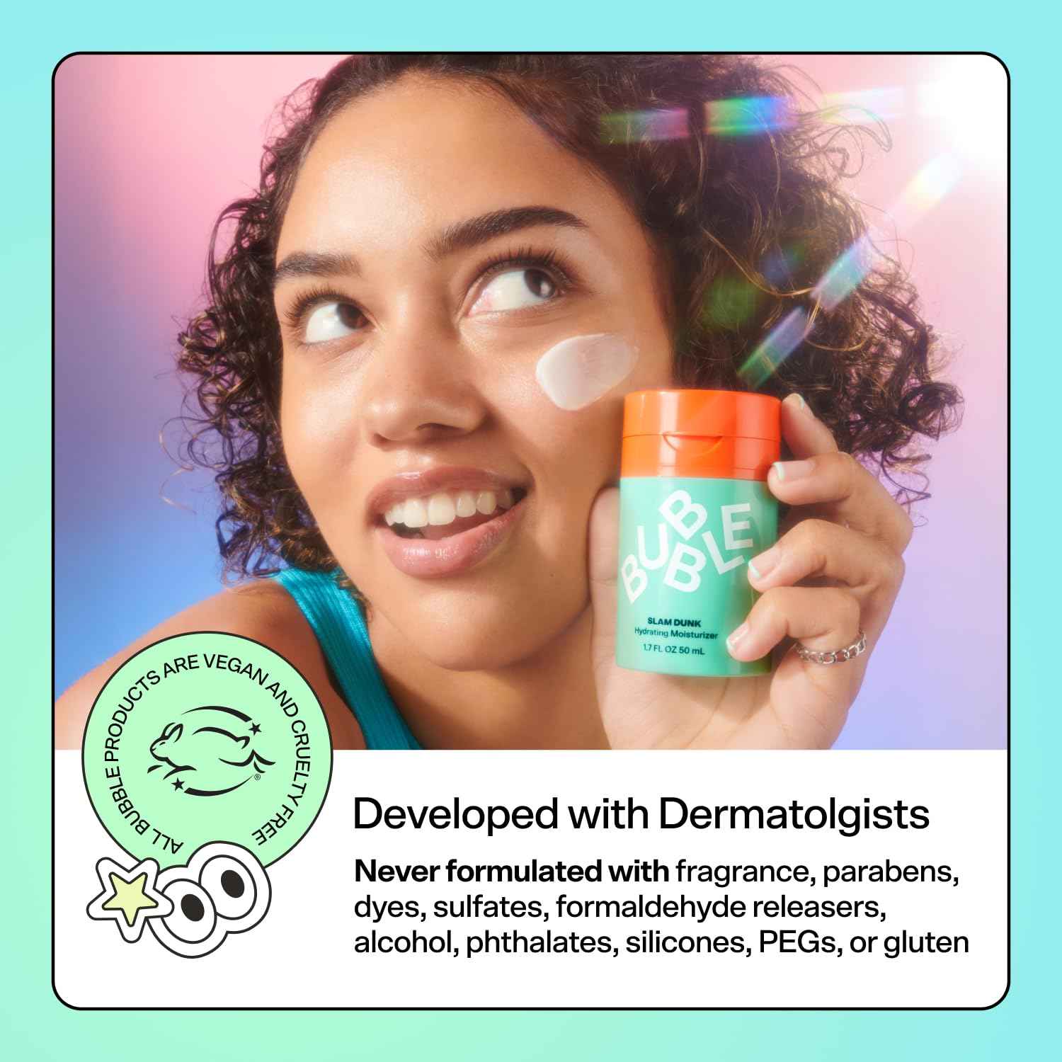 Bubble Skincare New Faces Gift Set - Skincare Set Includes Exfoliating Gel Cleanser, Balancing Facial Toner Mist + Hydrating Face Cream for Dry Skin - Skincare for Teens + Adults