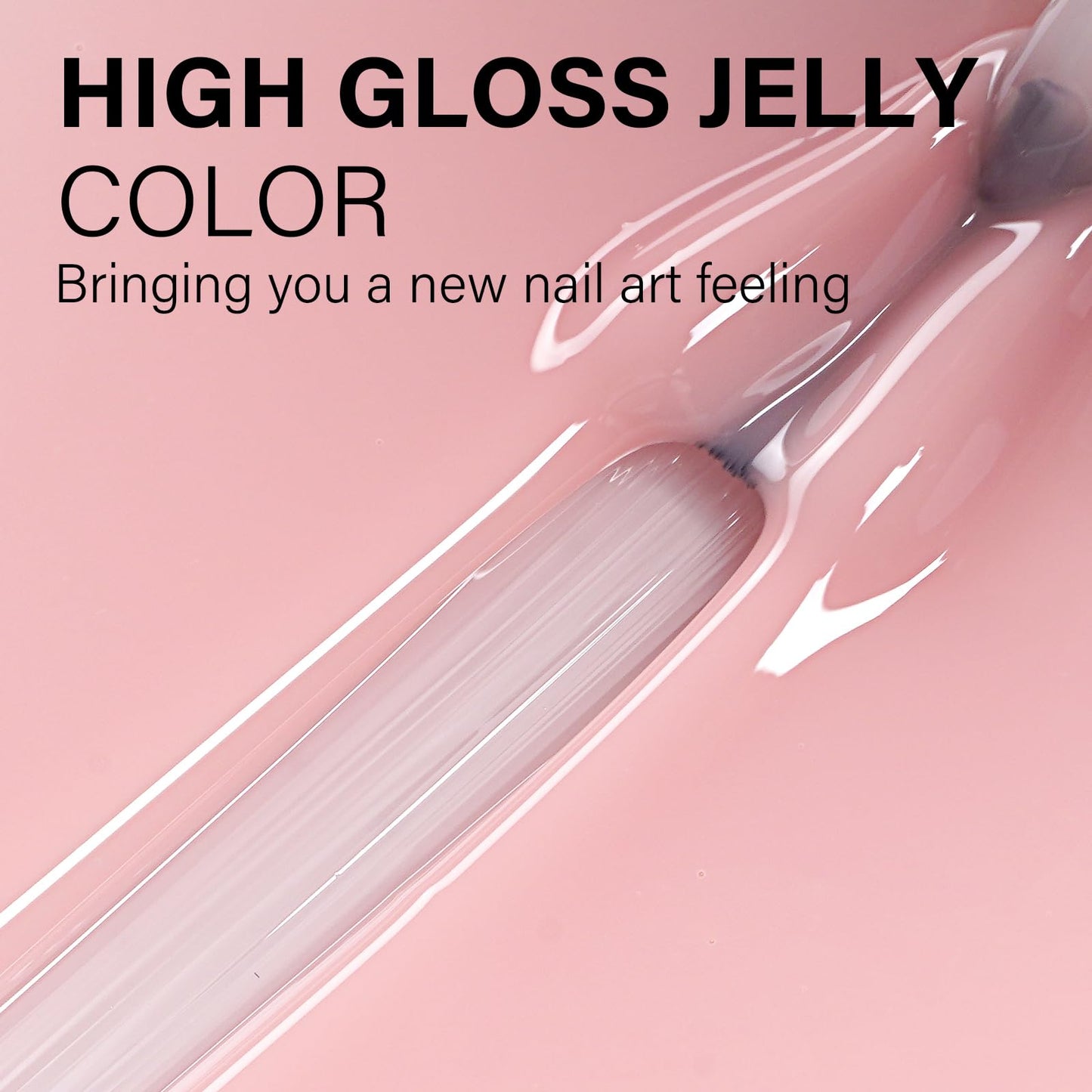 AILLSA Milky Pink Gel Nail Polish Natural Nude Jelly Gel Polish Light Color Translucent Gel Polish Sheer Pink Neutral Nails Soak Off U V Gel for French Manicure Nail Salon at Home 0.51 Fl Oz /GB90