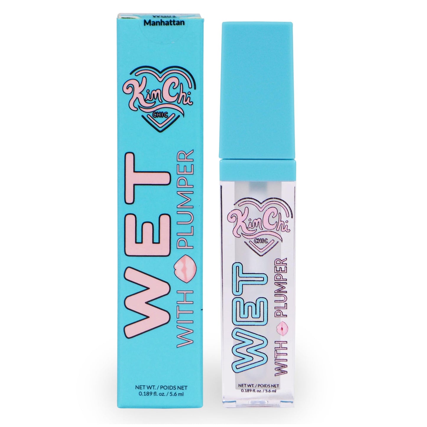 Kimchi Chic Beauty High Shine Wet Gloss Lip Plumping Lip Gloss, High Shine, Non-Sticky, Super Lightweight and Vegan Lip Gloss, Clear, 01 Manhattan, 5.6ml