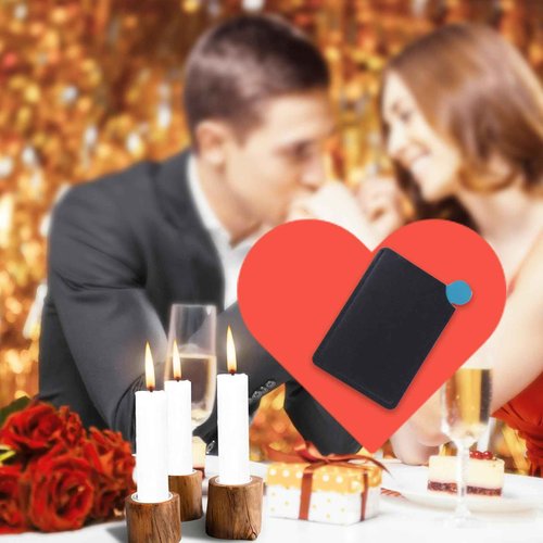 Abvsdu 2 Pcs Pocket Mirror, Stainless Steel Makeup Mirrors Credit Card Mirrors Small Compact Purse Mirror Rectangular Handheld Travel Makeup Mirrors with Leather Case Holder for Women Men (Black)