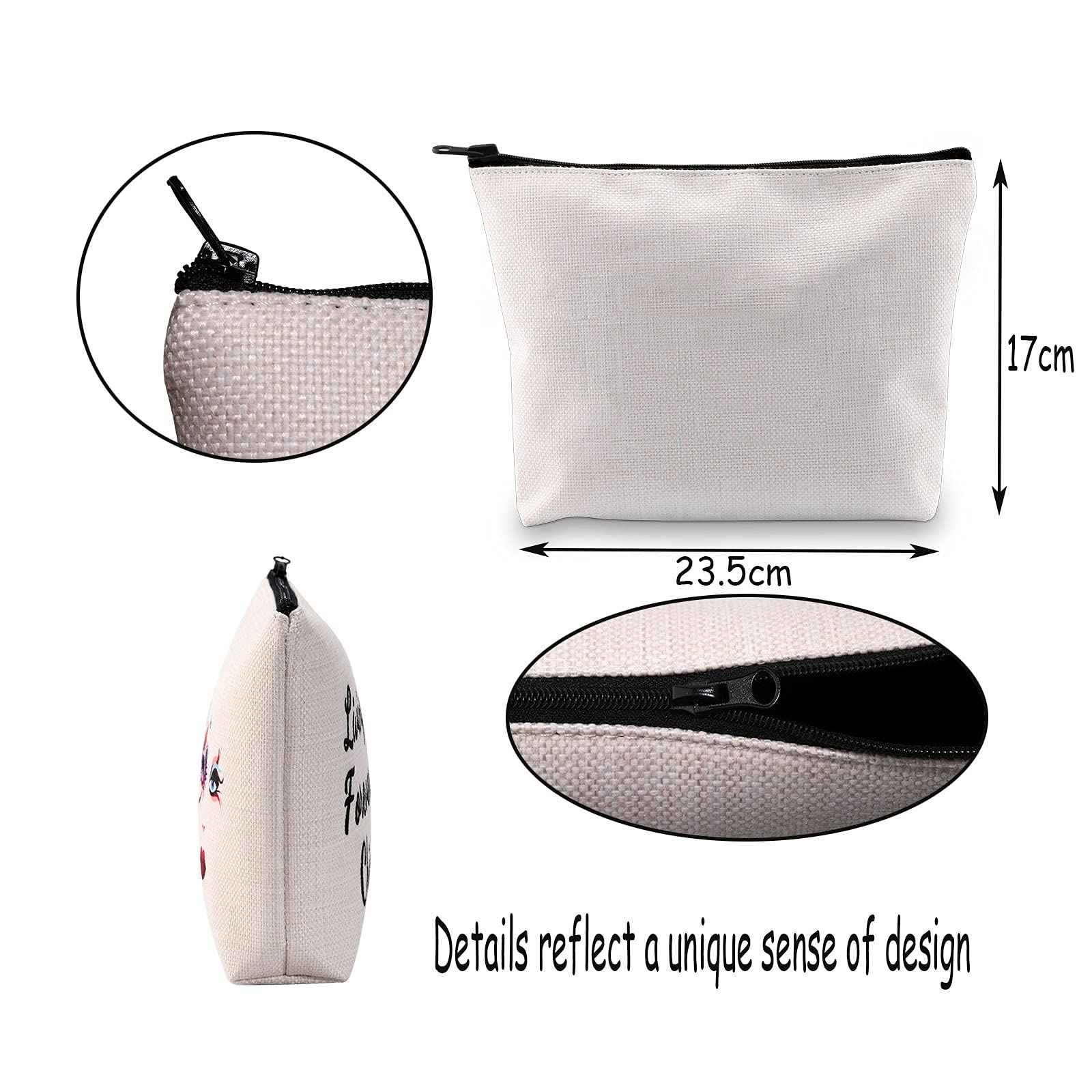MEIKIUP Air Stewardess Cosmetic Bag Flight Attendant Gifts Stewardess Aviation Makeup Pouch Flight Graduation Gift (Pop The Slide bag)