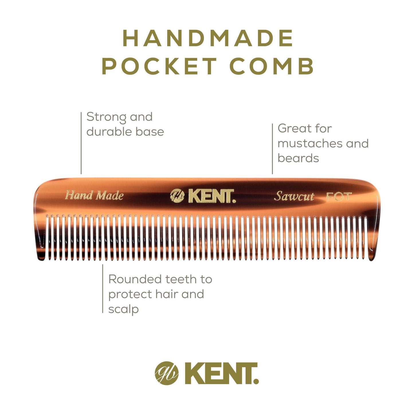 Kent Combs for Men Beard Comb Set, Pocket Comb Beard Kit for Men for Travel and Home Care, Mustache Comb for Men, Mini Comb Beard Combs for Mens Grooming, Handmade Kent Comb Mens Beard Grooming Set