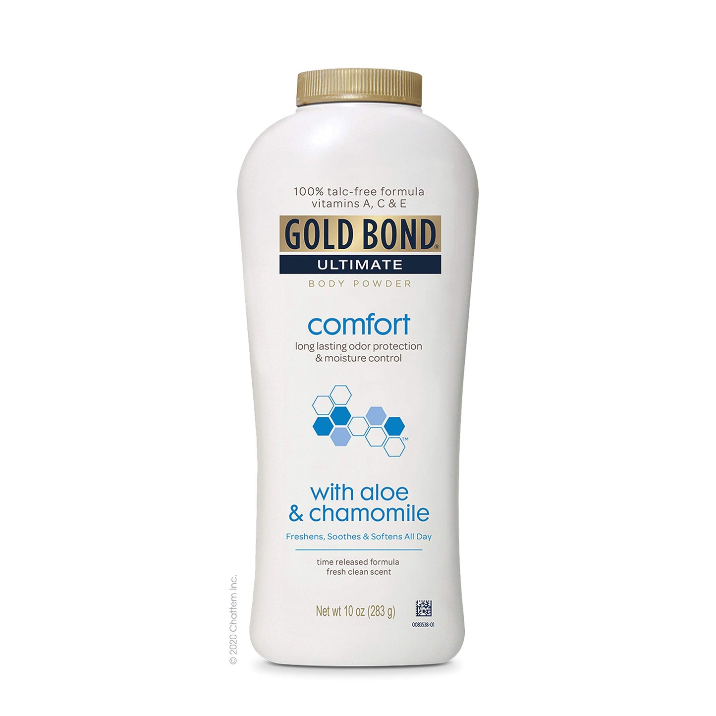 Gold Bond Ultimate Comfort Body Powder 10 oz. (Pack of 3), Talc-Free Formula with Aloe & Chamomile