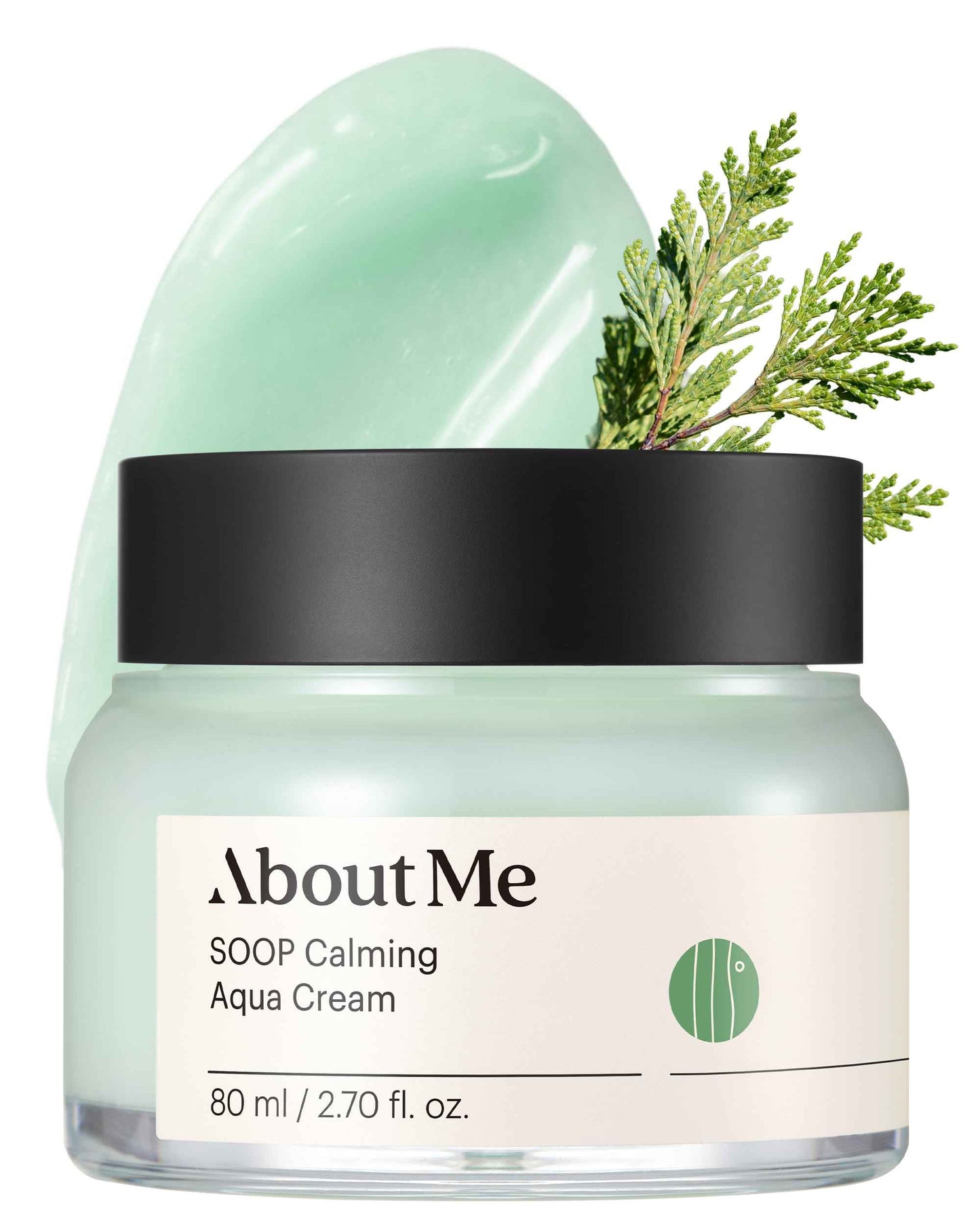 About Me SOOP Calming Aqua Cream – Korean 77.7% Jeju Cypress Water 100 Hour Moisture Cream for Sensitive Acne Skin – Daily Jelly Texture with Niacinamide – Korean Skin Care – 2.87oz, 85ml
