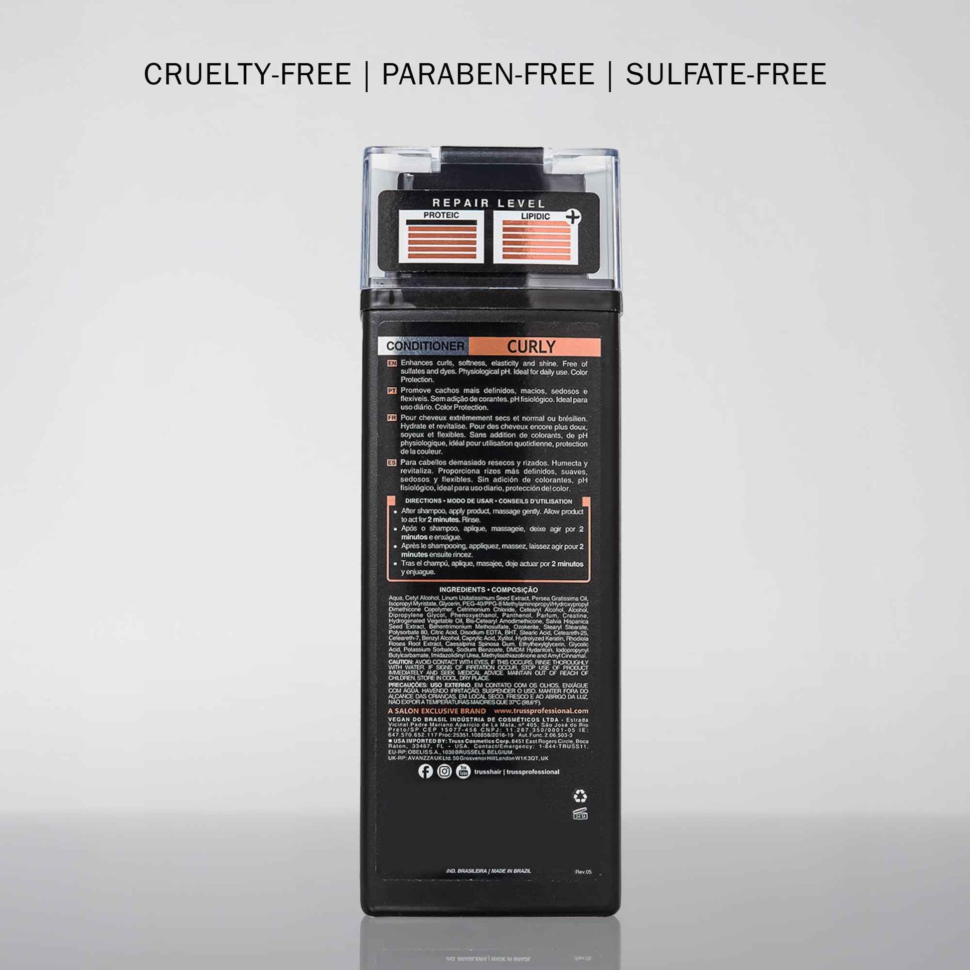 TRUSS Curly Conditioner - Restore, Repair & Strengthen Curly, Wavy, Highly Textured, Dense & Damaged Hair. Define, Detangle, Controls Frizz, Block Humidity for All Curly Hair Types, Lengths, Textures