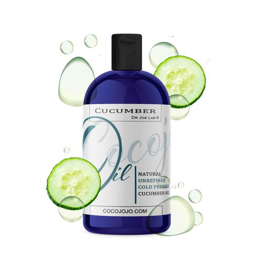 Dr Joe Lab Cucumber Seed Oil - Pure, Unrefined, Cold Pressed, Undiluted, Non-GMO, Virgin Carrier Oil for Skin, Hair, Nails, Body, Face, Beard - 16 Ounces - Nourishing Hydrating Moisturizing Bulk