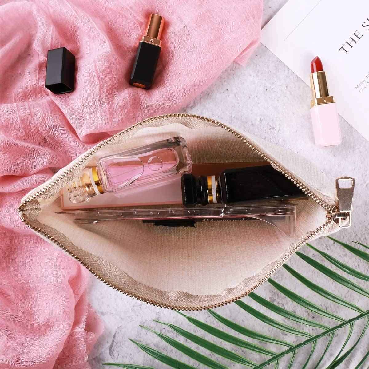 Mom Gift From Daughter, Birthday Gift For Mom, Makeup Bag, Cosmetics Case, Mother Birthday Gift, Mom Birthday Gift, Linen Cotton Bag