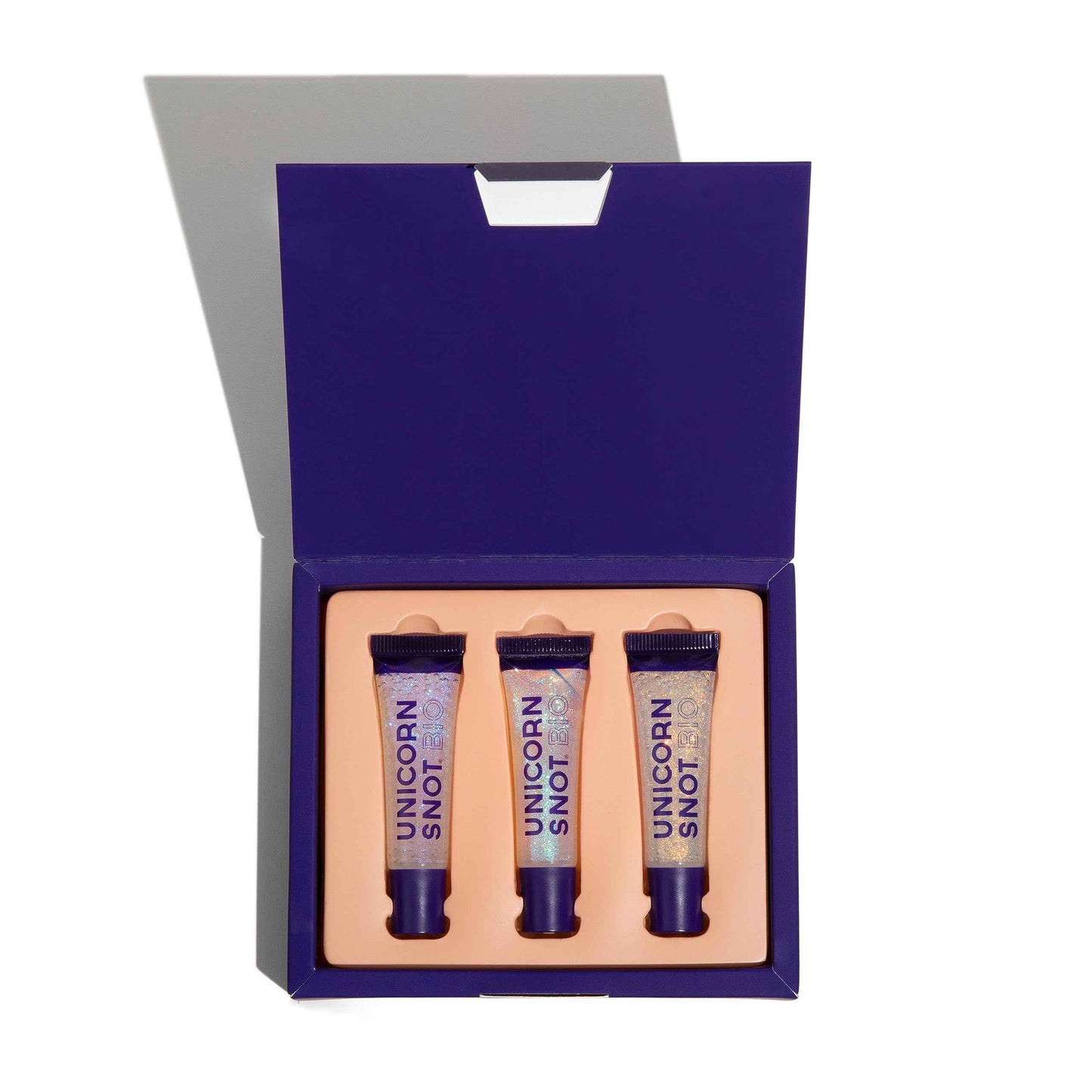 UNICORN SNOT Plant-Based Glitter Lip Gloss Gift Set - Sparkly & Shimmer Lips for Christmas Gift Set | Holographic Lip Gloss, Stocking Stuffers for Holiday | Vegan & Cruelty Free 0.37fl oz 3-Pack