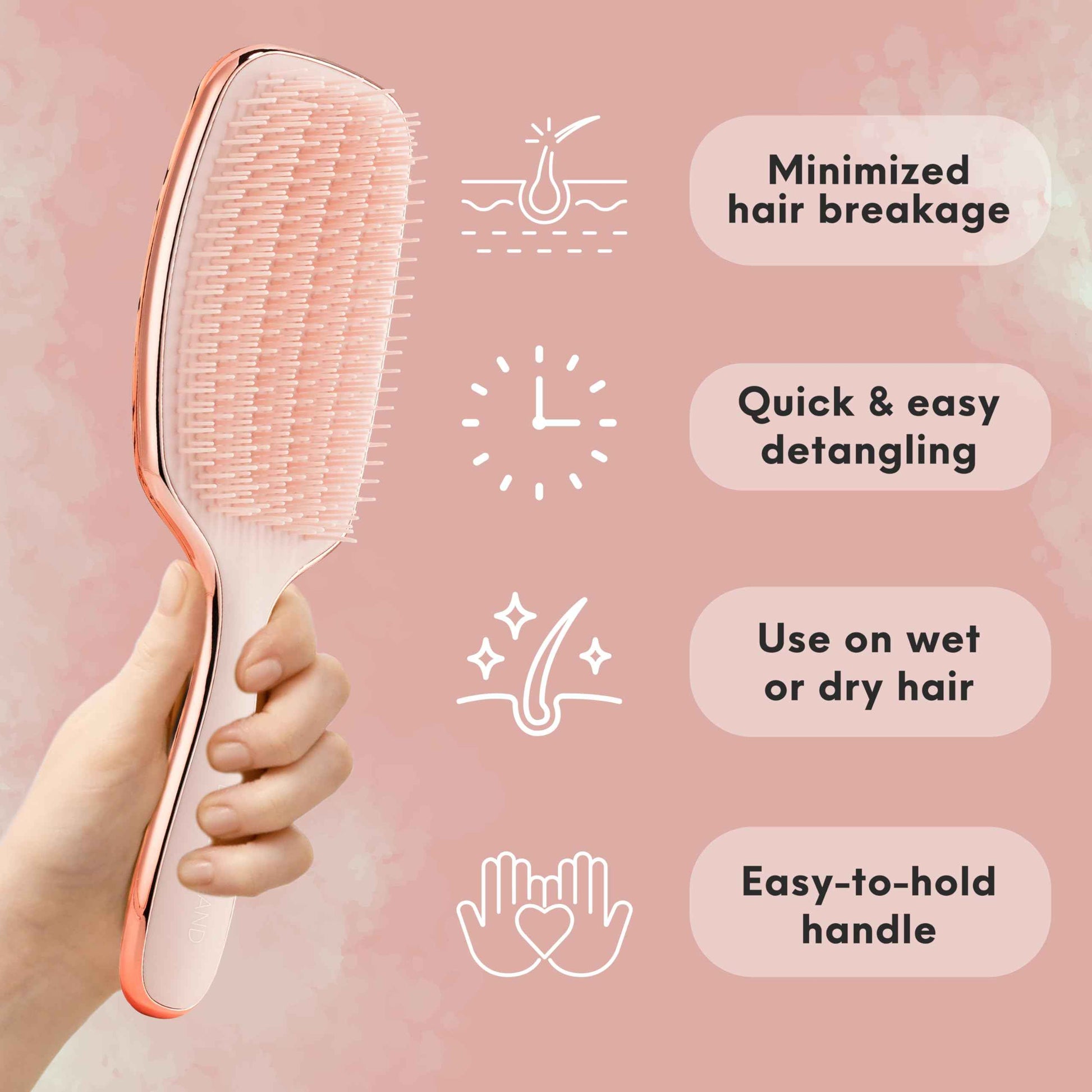 Styling and Detangling Hair Brush Kit with Barrel, Ombre, and Rose Gold Brushes – All-in-One Hair Care Bundle for Smooth, Tangle-Free Hair and Salon-Worthy Styling