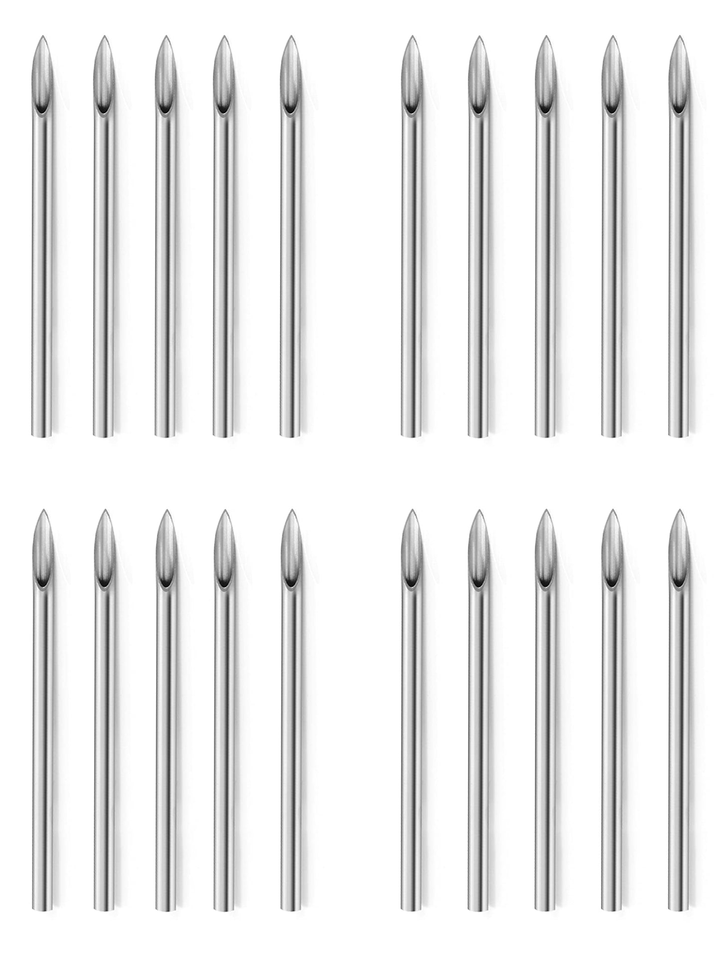 Vsnnsns 10G Piercing Needles 316L Surgical Steel Piercing Needles for Nose Septum Lip Tongue Belly Eyebrow Rings Cartilage Tragus Helix Rook Conch Daith Earrigns Piercing Needles 10 Gauge