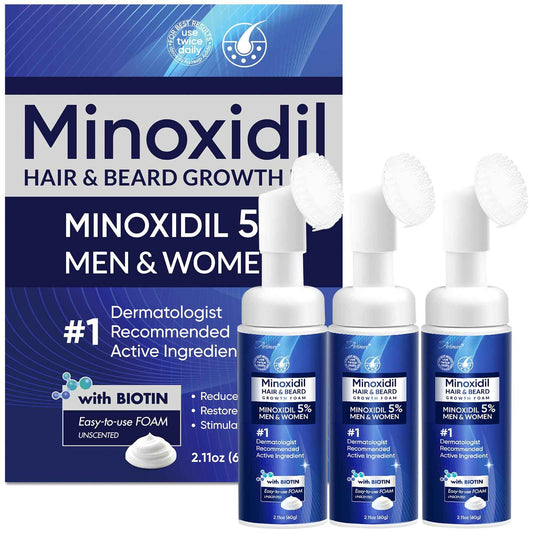 5% Minoxidil Foam for Men and Women, Minoxidil for Men Foam for Hair and Beard, Minoxidil for Women Hair Growth (6 Ounce)
