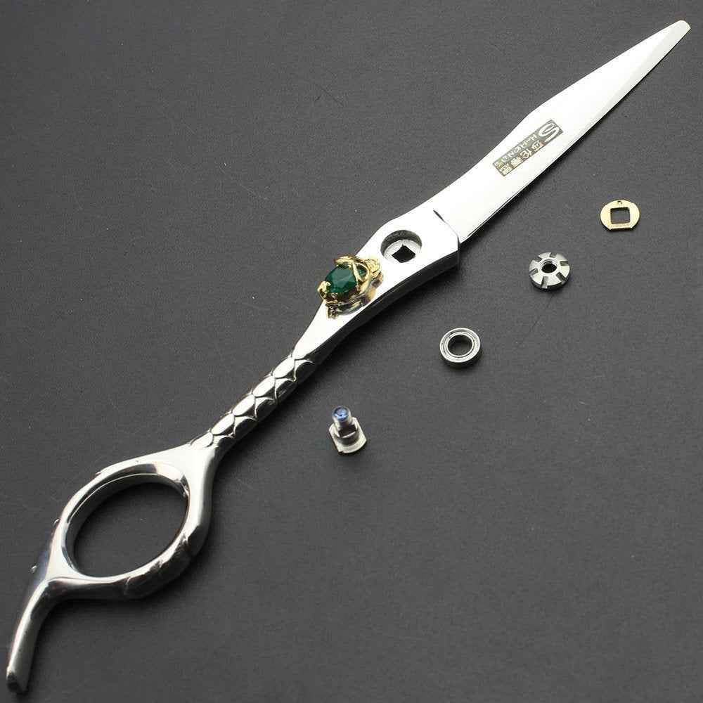 6-inch skull silver hair scissors salon hairdresser hairdresser Professional cutting and cutting hair special tools (Cutting Scissors)