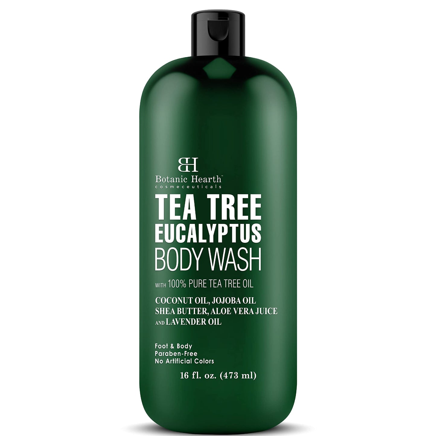 Botanic Hearth Eucalyptus Tea Tree Body Wash, Helps with Nails, Athletes Foot, Ringworms, Jock Itch, Acne, Eczema & Body Odor, Soothes Itching & Promotes Healthy Skin and Feet, 16 fl oz