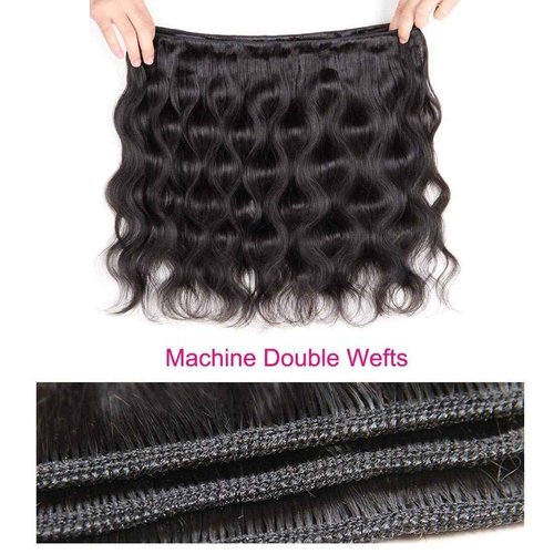 12A Body Wave Bundles Human Hair 10 10 10 10 Inch Human Hair Bundles 100% Virgin Hair 4 Bundles Human Hair Extensions for Women Natural Black