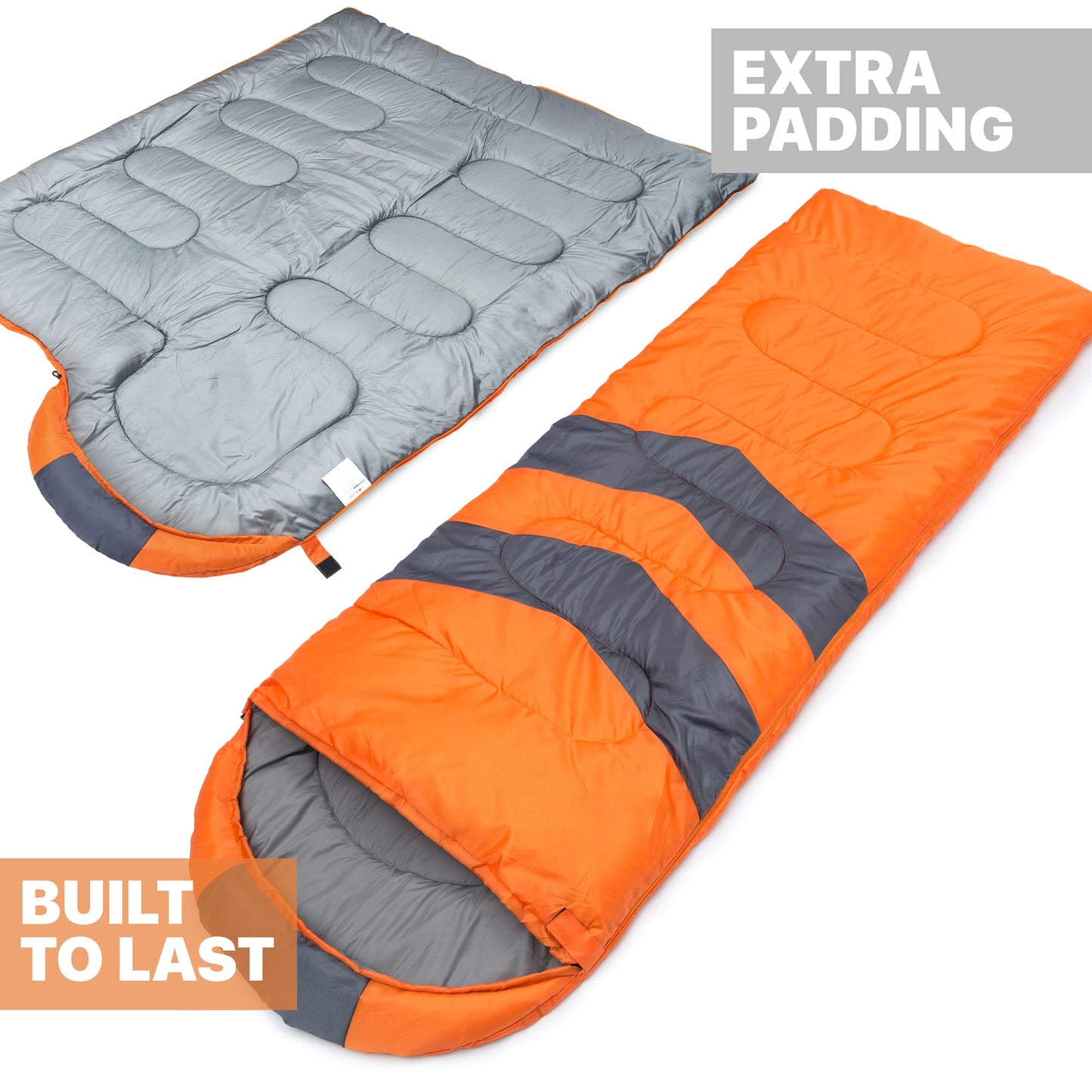 MalloMe Sleeping Bags for Adults Cold Weather & Warm - Backpacking Camping Sleeping Bag for Kids 10-12, Girls, Boys - Lightweight Compact Camping Essentials Gear Accessories Hiking Sleep Must Haves