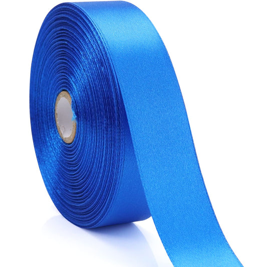 Nsilu 1 inch, Blue Ribbon for Gift Wrapping 50 Yards Perfect Wedding Party Wreath Sewing DIY Hair Accessories Decoration Floral Hair Balloons Other Projects