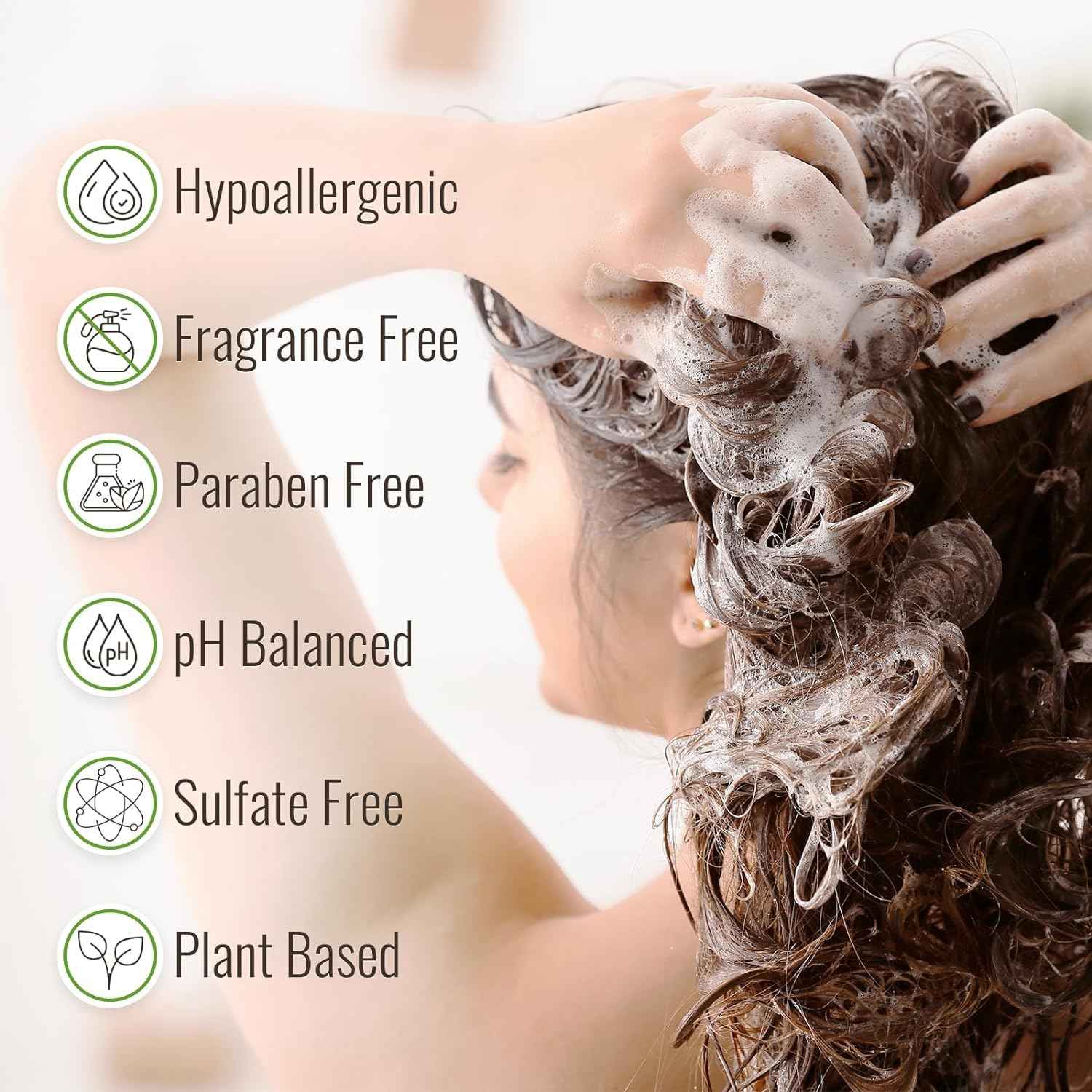 Wild Naturals Sulfate Free Conditioner : With Manuka Honey + Aloe Vera, For Hair Loss, Thinning Hair, and Itchy Dry Scalp. Anti Dandruff, Moisturizing, 98% Natural, 80% Organic Healing Plant-Based