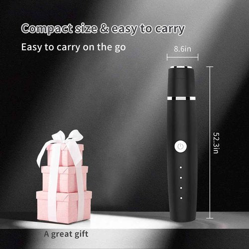 Erkot Nose Hair Trimmer for Men and Women, Eyebrow Trimmer, Electric Shaver Razor 3 in 1, Portable, Waterproof and Rechargeable for Ears, Face, Legs (Black)