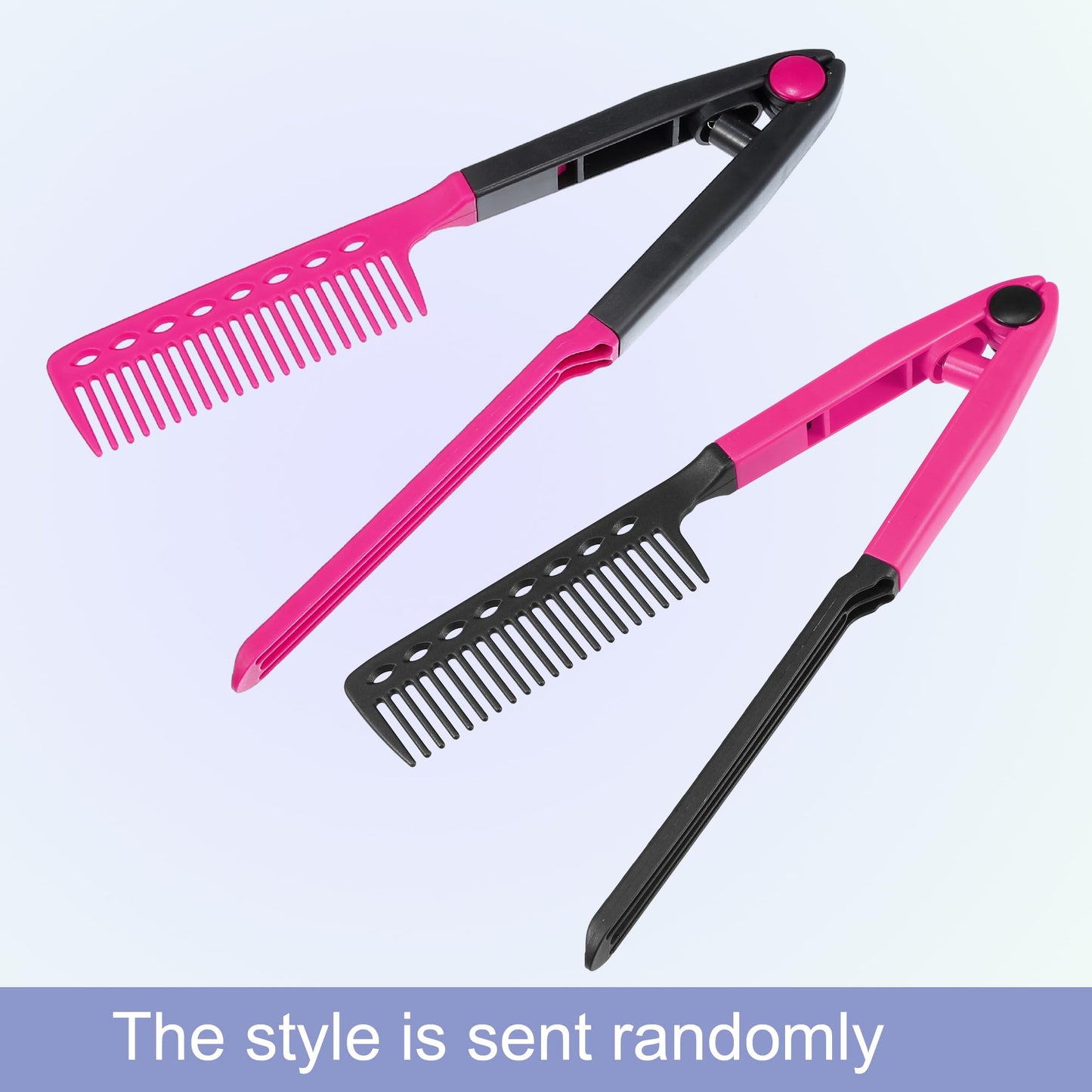 VOCOSTE Hair Straightening Comb, Heat Resistance Home Straightener Hair Styling Comb, ABS, Red