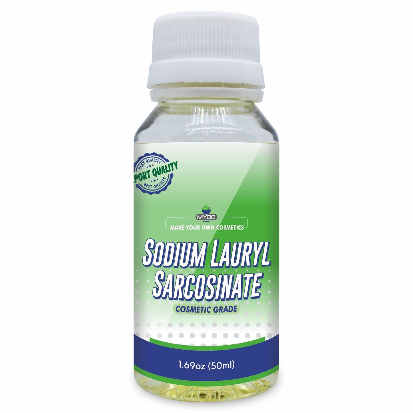 MYOC Sodium Lauryl Sarcosinate - 50 Ml (1.69 Fl. Oz), Sodium Lauryl Sarcosinate Liquid, Sodium Lauryl Sarcosinate for Shampoo, Sodium Lauryl Sarcosinate for Body Wash, Sodium Lauryl Sarcosinate SLS