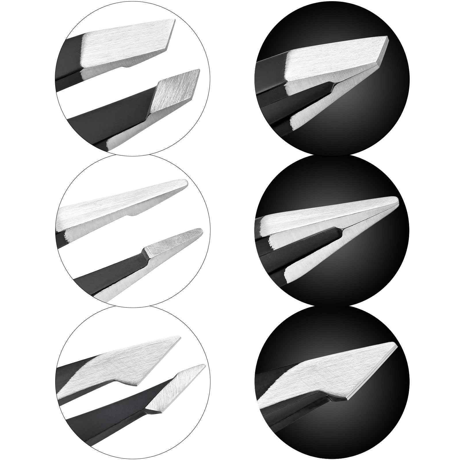 Smafixt Tweezers Set for Women and Men, Professional Stainless Steel Eyebrow Tweezers for Facial Hair and Ingrown Hair Removal