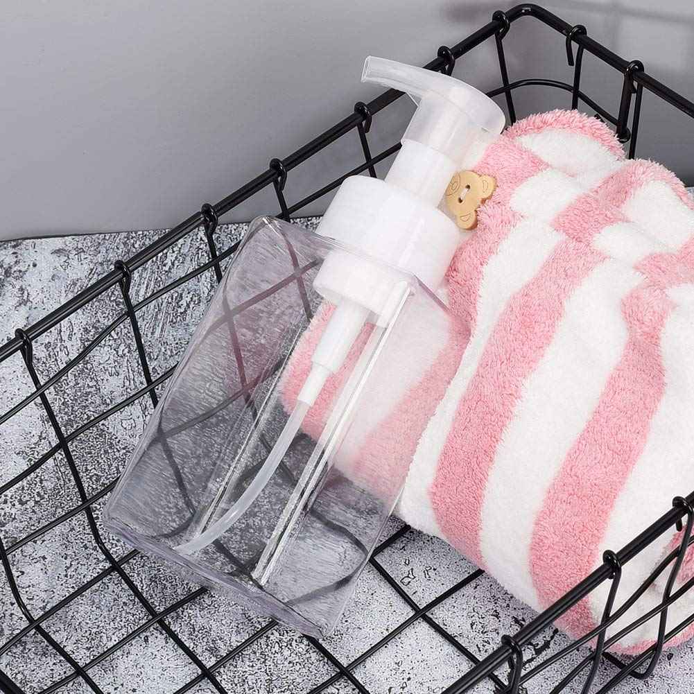 UUJOLY Foaming Soap Dispenser, 450ml (15oz) Refillable Pump Bottle Plastic for Liquid Soap, Shampoo, Body Wash (2 Pcs) (Clear)