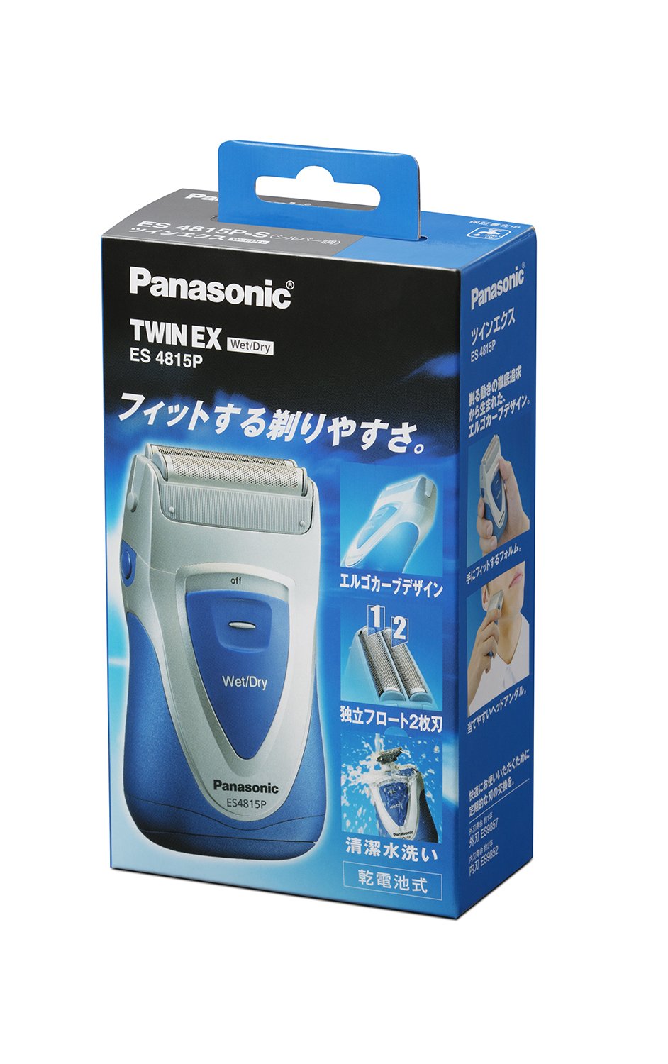 Panasonic Twin-X Compact 2-blade Shaver ES4815P-S Silver | DC3V (2 x AA Alkaline) (Japan Model)