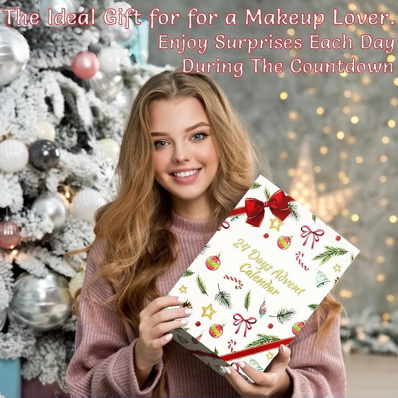 24-Day Makeup Advent Calendar Gift Set for Women